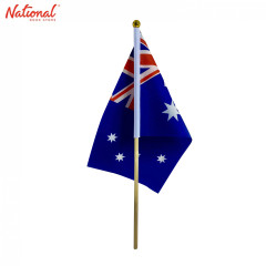 Flag Nylon Australia with Stick Wooden, 13x21cm