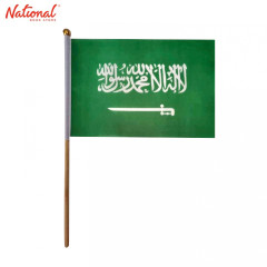 Flag Nylon Saudi Arabia with Stick Wooden, 13x21cm