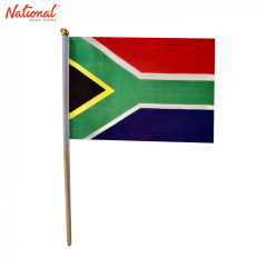 Flag Nylon South Africa with Stick Wooden, 13x21cm