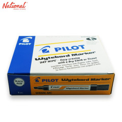 Pilot Whiteboard Marker Box of 12 Black Chisel WBMKM