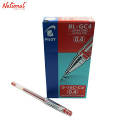 Pilot G-Tec Ballpoint Pen Box of 12 Red 0.4mm BLGC4