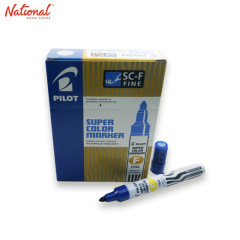 Pilot Super Color Permanent Marker Box of 12 Blue Fine SCF