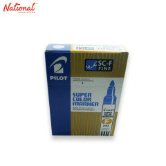 Pilot Super Color Permanent Marker Box of 12 Blue Fine SCF