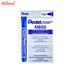 Pentel N850 Permanent Marker Box of 12 Blue Bullet T7501N850C