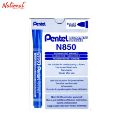 Pentel N850 Permanent Marker Box of 12 Blue Bullet T7501N850C