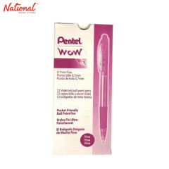 Pentel Wow Colors BK417 Ballpoint Pen Box of 12 Violet...