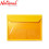 King Jim Plastic Envelope 5366 A4 Magnetic Lock Expandable Yellow - Office Supplies
