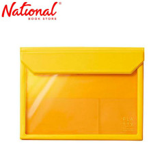 King Jim Plastic Envelope 5364 A5 Magnetic Lock Expandable Yellow - Office Supplies