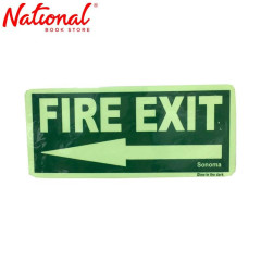 Sonoma Signage Luminous Green Fire Exit Left Arrow -...