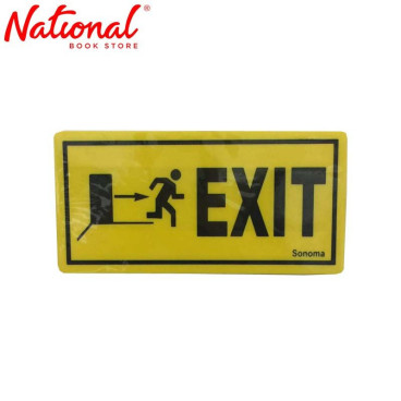 Sonoma Signage 4x8 inches Yellow Exit - Office Business Supplies