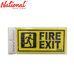 Sonoma Signage 4x8 inches Yellow Fire Exit - Office - Business - Essentials