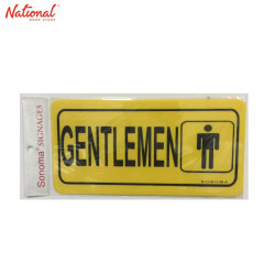 Sonoma Signage 4x8 inches Yellow Gentleman - Office -...