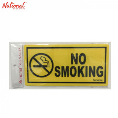 Sonoma Signage 4x8 inches Yellow No Smoking - Office -...