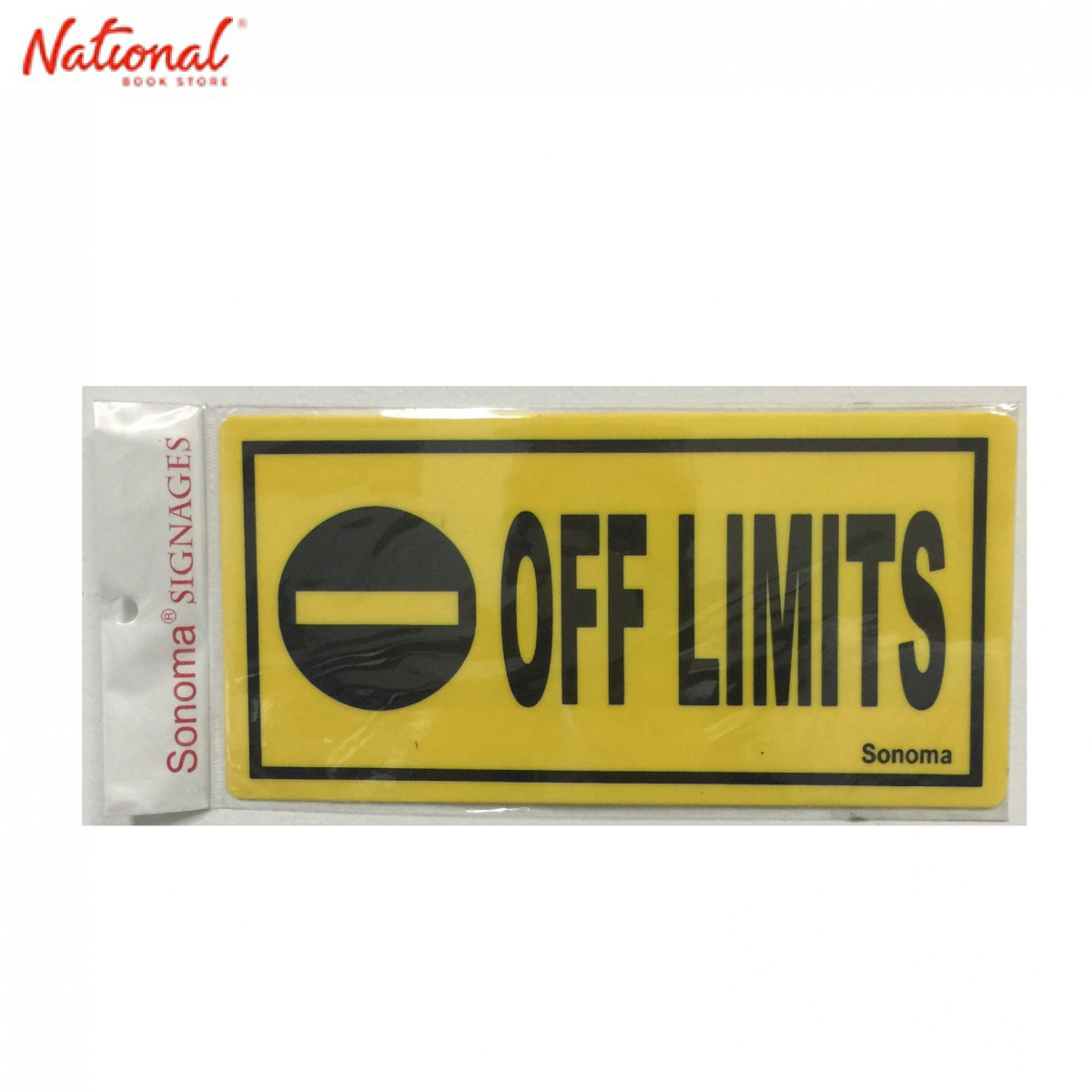 Sonoma Signage 4x8 inches Yellow Off Limits - Office - Business - Essentials