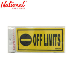 Sonoma Signage 4x8 inches Yellow Off Limits - Office - Business - Essentials