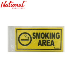 Sonoma Signage 4x8 inches Yellow Smoking Area - Office - Business - Essentials
