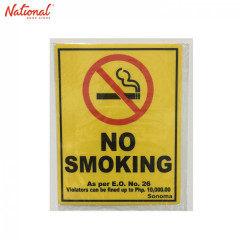 Sonoma Signage 8.5x11 inches Yellow No Smoking - Office -...