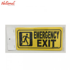 Sonoma Signage 4x8 inches Yellow Emergency Exit - Office...