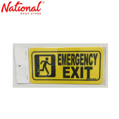 Sonoma Signage 4x8 inches Yellow Emergency Exit - Office - Business - Essentials