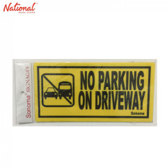 Sonoma Signage 4x8 inches Yellow No Parking On Driveway - Office - Business - Essentials