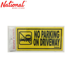 Sonoma Signage 4x8 inches Yellow No Parking On Driveway - Office - Business - Essentials