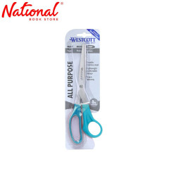 Wescott Multi-Purpose Scissors Pointed Value Straight Stainless Steel Blue 8 Inches 13151