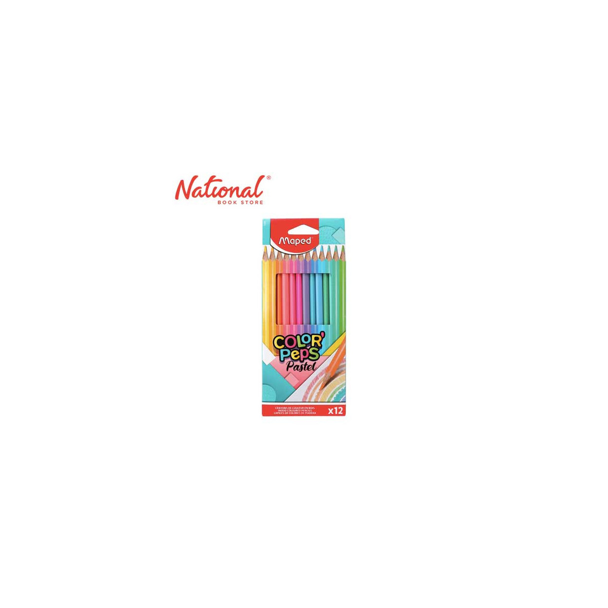 Maped Pastel Colored Pencils 12 CT 832069 - Art Supplies - School Supplies